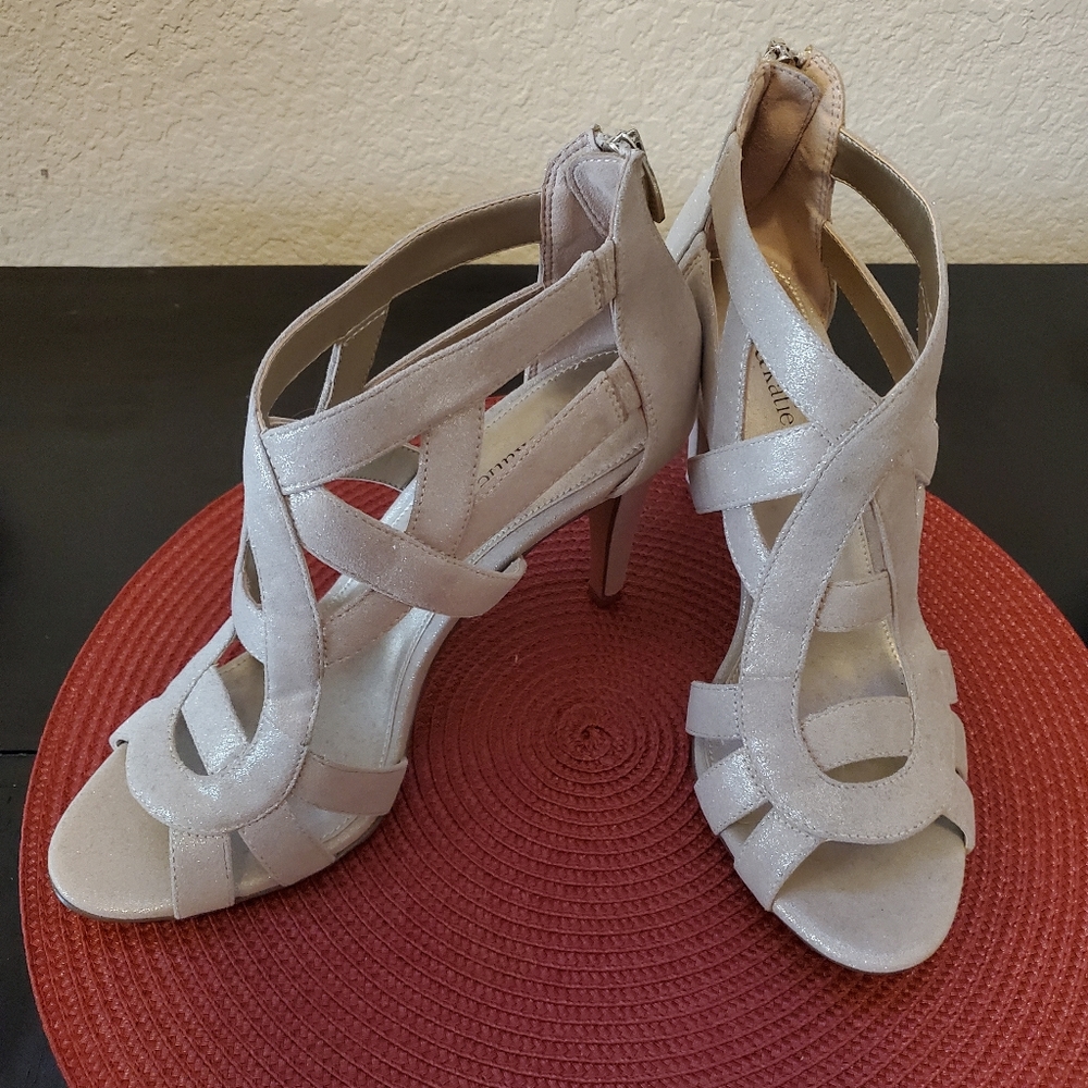 *NWOT-Kelly & Katie Tan/Champaign Shimmer Bootie/Heel/Sandal. Size 10